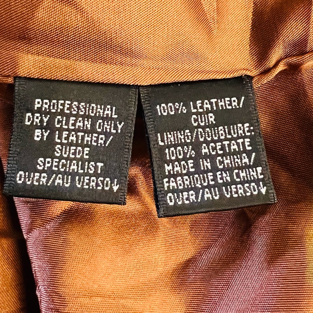Ellen Tracy 100% Leather Bohemian Jacket Size 16 in good preowned condition - Picture 16 of 16